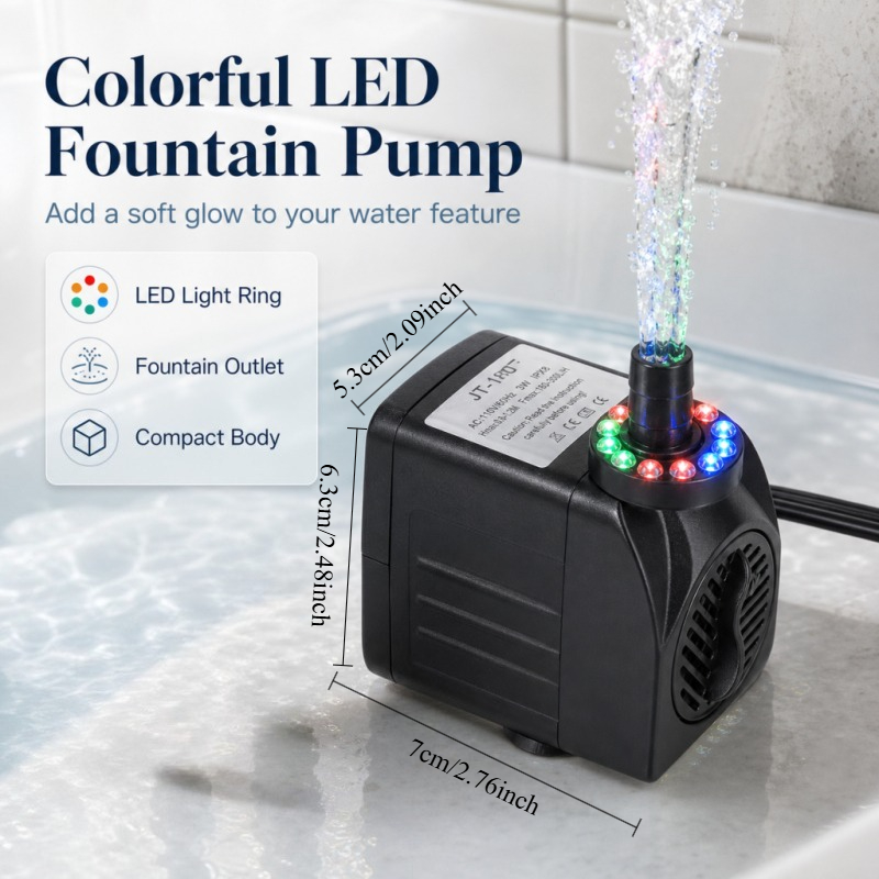 Pompe à eau LED 16W pour fonta - Water Pump Submersible Mini avis et prix